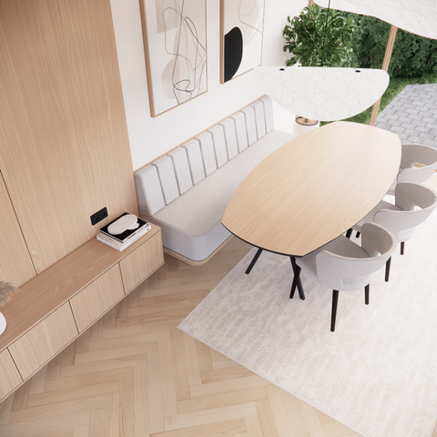 Eetkamerbank Kyomi - Met banen