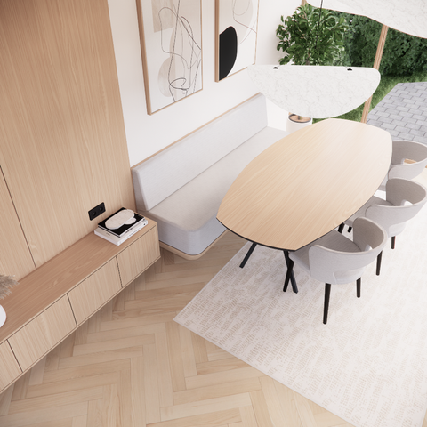 Eetkamerbank Kyomi - Vlakke rug